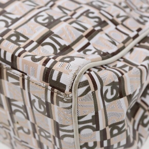 Salvatore Ferragamo Tote Bag Leather White Silver Auth 94246 - Picture 3 of 14